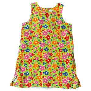 VTG Kelly's Kids Girls Multicolor Floral Sleeveless Jumper Dress Size 12